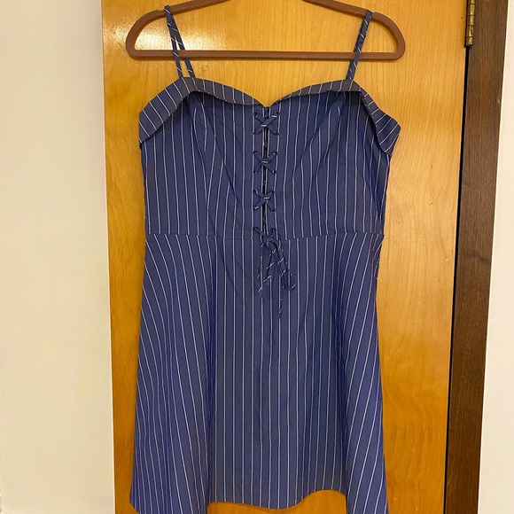Blue Stripped Dress - Dynamite - Picture 1 of 3